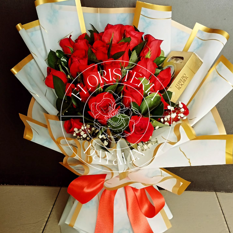 🌹❤️ Ramo Rosas Pasión Dorada ✨